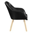 Take-a-Seat Charlotte Accent Chair in Black Faux Leather Finish