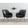 Take-a-Seat Charlotte Accent Chair in Black Faux Leather Finish