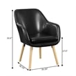 Take-a-Seat Charlotte Accent Chair in Black Faux Leather Finish