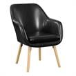 Take-a-Seat Charlotte Accent Chair in Black Faux Leather Finish