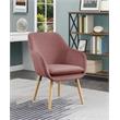 Convenience Concepts Take-a-Seat Charlotte Accent Chair in Pink Velvet Fabric