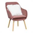 Convenience Concepts Take-a-Seat Charlotte Accent Chair in Pink Velvet Fabric