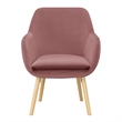 Convenience Concepts Take-a-Seat Charlotte Accent Chair in Pink Velvet Fabric