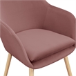 Convenience Concepts Take-a-Seat Charlotte Accent Chair in Pink Velvet Fabric