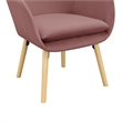 Convenience Concepts Take-a-Seat Charlotte Accent Chair in Pink Velvet Fabric