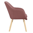 Convenience Concepts Take-a-Seat Charlotte Accent Chair in Pink Velvet Fabric