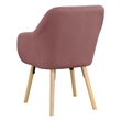 Convenience Concepts Take-a-Seat Charlotte Accent Chair in Pink Velvet Fabric