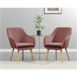 Convenience Concepts Take-a-Seat Charlotte Accent Chair in Pink Velvet Fabric