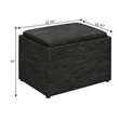 Designs4Comfort Accent Storage Ottoman with Reversible Tray in Gray Fabric