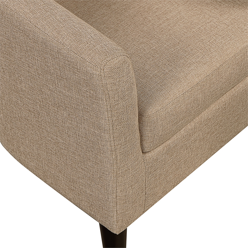 Take a Seat Churchill Accent Chair with Ottoman in Cream Fabric