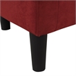 Take a Seat Churchill Accent Chair with Ottoman in Red Microfiber Fabric