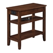 American Heritage One-Drawer End Table w/Charging Station in Espresso Wood