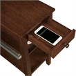 American Heritage One-Drawer End Table w/Charging Station in Espresso Wood