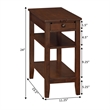 American Heritage One-Drawer End Table w/Charging Station in Espresso Wood