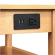American Heritage One-Drawer End Table w/Charging Station in Caramel Wood Finish