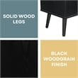 Xtra Storage Cube Console Table w/Three Cubbies and Three Cabinets in Black Wood