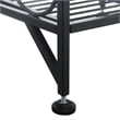 Xtra Storage Three-Tier Folding Metal Shelf with Scroll Design in Black Metal