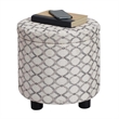 Designs4Comfort Accent Storage Ottoman w/Reversible Tray Lid in Gray Fabric