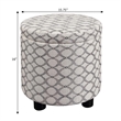 Designs4Comfort Accent Storage Ottoman w/Reversible Tray Lid in Gray Fabric