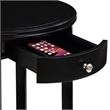 American Heritage Baldwin One-Drawer End Table with Shelf in Black Wood Finish