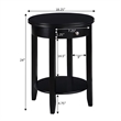 American Heritage Baldwin One-Drawer End Table with Shelf in Black Wood Finish