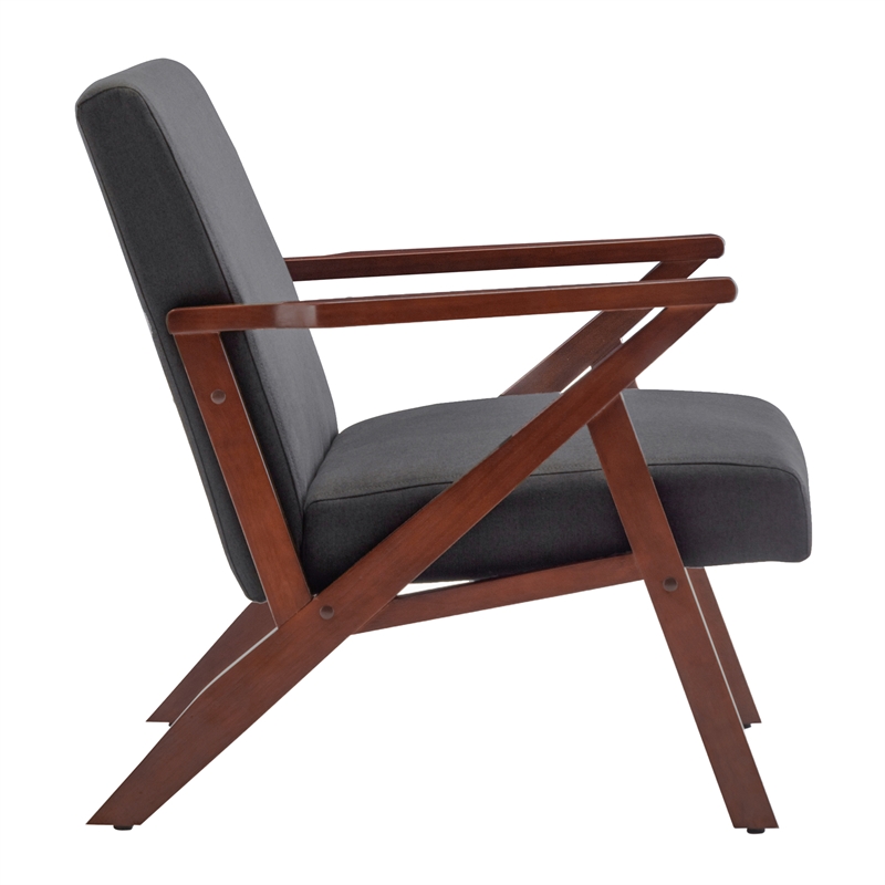 Convenience Concepts Take a Seat Cliff Accent Chair in Gray Fabric