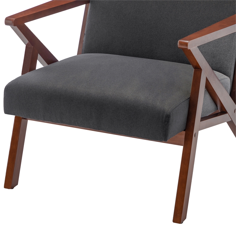 Convenience Concepts Take a Seat Cliff Accent Chair in Gray Fabric