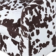 Take a Seat Churchill Accent Chair w/Ottoman in White and Brown Cowhide Fabric