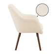 Convenience Concepts Take a Seat Charlotte Sherpa Accent Chair in Ivory Fabric
