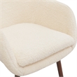 Convenience Concepts Take a Seat Charlotte Sherpa Accent Chair in Ivory Fabric