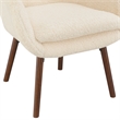Convenience Concepts Take a Seat Charlotte Sherpa Accent Chair in Ivory Fabric