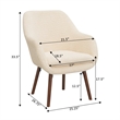 Convenience Concepts Take a Seat Charlotte Sherpa Accent Chair in Ivory Fabric