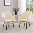 Convenience Concepts Take a Seat Charlotte Sherpa Accent Chair in Ivory Fabric