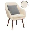 Convenience Concepts Take a Seat Charlotte Sherpa Accent Chair in Ivory Fabric