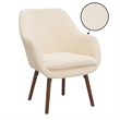 Convenience Concepts Take a Seat Charlotte Sherpa Accent Chair in Ivory Fabric