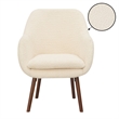 Convenience Concepts Take a Seat Charlotte Sherpa Accent Chair in Ivory Fabric
