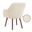 Convenience Concepts Take a Seat Charlotte Sherpa Accent Chair in Ivory Fabric
