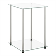 Designs2Go Classic Glass 2 Tier Square End Table