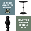 Classic Accents Sanibel Beach Spindle Table in Black Wood Finish
