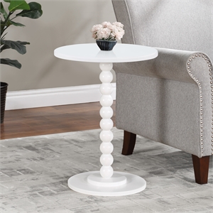 Classic Accents Venetian Islands Spindle Table in White Wood Finish