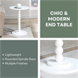 Classic Accents Venetian Islands Spindle Table in White Wood Finish