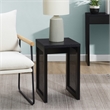 Convenience Concepts Northfield Weave End Table in Black Wood Finish