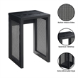 Convenience Concepts Northfield Weave End Table in Black Wood Finish