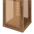 Northfield Admiral Weave End Table with Shelf in Beige Wood Finish