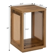 Northfield Admiral Weave End Table with Shelf in Beige Wood Finish