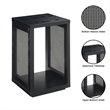 Northfield Admiral Weave End Table with Shelf in Black Wood Finish