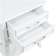 Convenience Concepts Sydney Two-Drawer End Table with Shelf in White Wood Finish