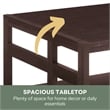 Monterey Square Coffee Table with Shelf in Espresso Wood Finish