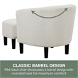 Take a Seat Churchill Accent Chair with Ottoman in Ivory Boucle Fabric