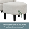 Take a Seat Churchill Accent Chair with Ottoman in Ivory Boucle Fabric